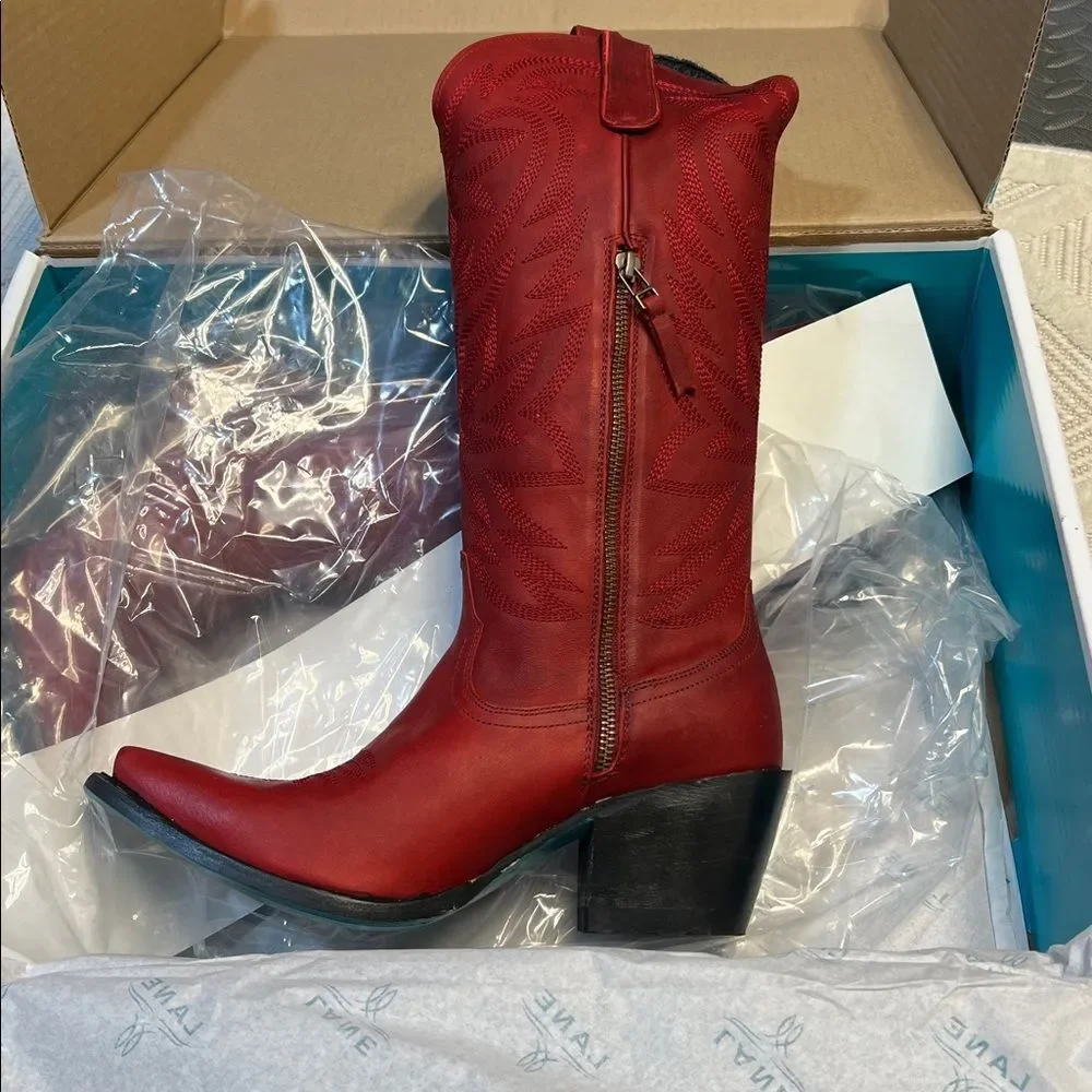 Lane Smokeshow Western Boots in Red - Picture 6 of 8
